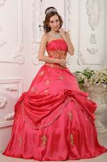 Handmade Strapless Fuchsia Quinceanera Dress Discount