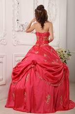 Handmade Strapless Fuchsia Quinceanera Dress Discount