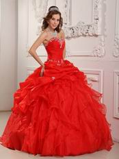 Strapless Scarlet Embroidered Quinceanera Dress In New Jersy