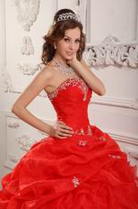 Strapless Scarlet Embroidered Quinceanera Dress In New Jersy