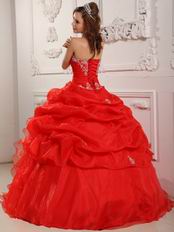 Strapless Scarlet Embroidered Quinceanera Dress In New Jersy