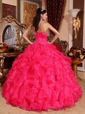 Hot Pink Allure Spring Quinceanera Gown With Beading