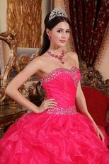 Hot Pink Allure Spring Quinceanera Gown With Beading