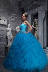 Cheap Price Sweetheart Azure Quinceanera Dress By Designer