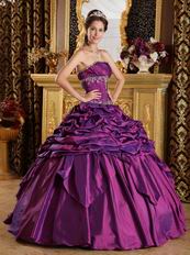 Stylish Corset Back Purple Floor Length Dress Quinceanera