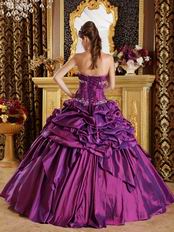 Stylish Corset Back Purple Floor Length Dress Quinceanera