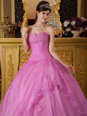 Sweetheart Lilac Quinceanera Dress With Embroidery