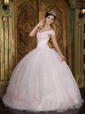 Off Shoulder Light Pink Quinceanera Dress Like A Princess