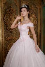 Off Shoulder Light Pink Quinceanera Dress Like A Princess