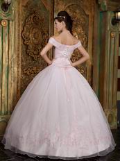 Off Shoulder Light Pink Quinceanera Dress Like A Princess