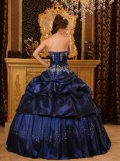 Remarkable Handmade Navy Dress To Girls Quinceanera Party