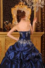 Remarkable Handmade Navy Dress To Girls Quinceanera Party