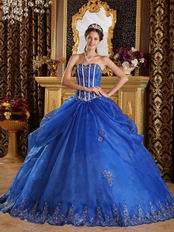 Royal Appliqued Bottom Skirt Quinceanera Dress Ready To Wear