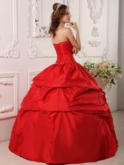 Pretty Crimson Floor Length Dress For Quinceanera Party