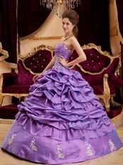 Dark Orchid Designer Quinceanera Dress With Applique