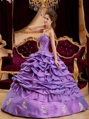 Dark Orchid Designer Quinceanera Dress With Applique