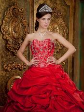 Unique Crimson Prom Quinceanera Dresses By Top Designer