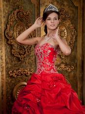 Unique Crimson Prom Quinceanera Dresses By Top Designer