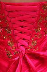 Strapless Lace Up Back Fuchsia Quinceanera Dress For Girl