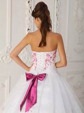 Elegant Quinceanera Dress With Bowknot Emberllish