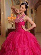 Halter Floor-length Skirt A-line Quinceanera Dress Cheap