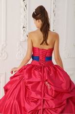 Sweetheart Blue Ribbon 2014 Quinceanera Dress With Beading