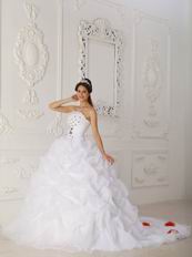 White Quinceanera Dress Like A Princess With Orange Flowers