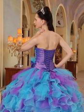 Top Seller Ruffles Puffy Skirt Custom Made Quinceanera Dress