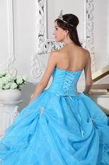 Aqua Blue Puffy Skitr Quinceanera Dresses Gowns For Cheap
