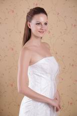 Strapless White Wedding Outfits Bridal Dress For Cheap Price