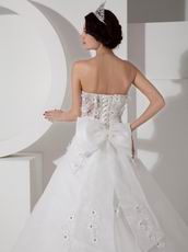 Pretty Transparent Bodice Trimed A-line Wedding Dresses Wholesale