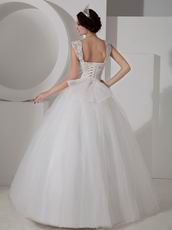 Straps Floor-length Tulle Graden Wedding Ceremony Bridal Dress