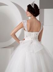 Straps Floor-length Tulle Graden Wedding Ceremony Bridal Dress