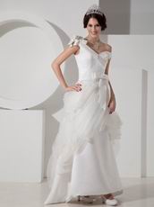 Unique Off Shoulder Bowknot Design Wedding Dress Online