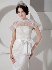 Modest High-neck Lace Wedding Dress For 2014 Wedding Wear