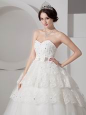 Popular Sweetheart Puffy A-line Layers Wedding Dress Factory