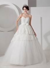 Popular Sweetheart Puffy A-line Layers Wedding Dress Factory