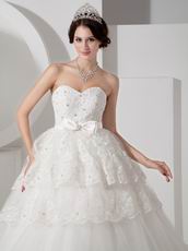 Popular Sweetheart Puffy A-line Layers Wedding Dress Factory