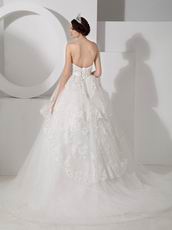 Popular Sweetheart Puffy A-line Layers Wedding Dress Factory
