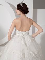 Popular Sweetheart Puffy A-line Layers Wedding Dress Factory