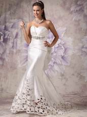 Simple Sweetheart Mermaid Pleated Wedding Bridal Dress