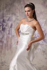 Simple Sweetheart Mermaid Pleated Wedding Bridal Dress