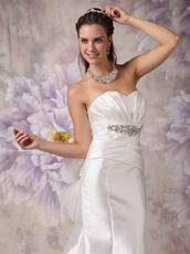 Simple Sweetheart Mermaid Pleated Wedding Bridal Dress