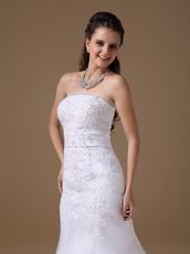 Appliques Decorate Affordable Slim Wedding Dresses Classical