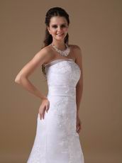 Appliques Decorate Affordable Slim Wedding Dresses Classical