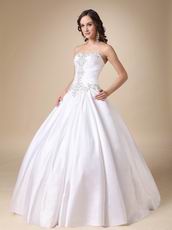 Wonderful Sweetheart Appliqued Puffy Bridal Gowns Dress