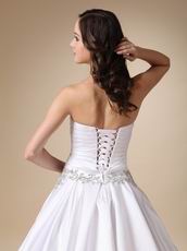 Wonderful Sweetheart Appliqued Puffy Bridal Gowns Dress