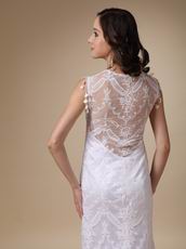 Modest Straps Trimed Mermaid Lace Wedding Dress For Lady