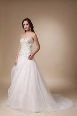 Sweetheart Appliqued Bridal Classical Style Wedding Gown