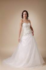 Sweetheart Appliqued Bridal Classical Style Wedding Gown